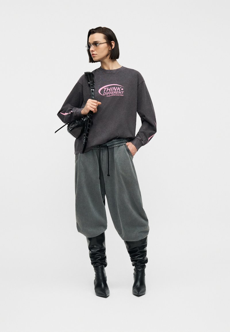 Noisy May Camicia Oversize In Ecopelle Maniche Lunghe – Donna, Nmflanny, Colletto A Risvolto, Tasca, Nero - 3