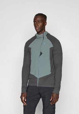 HUGIN ZIP HOODIE  - Outdoorová bunda - raven/teal grey