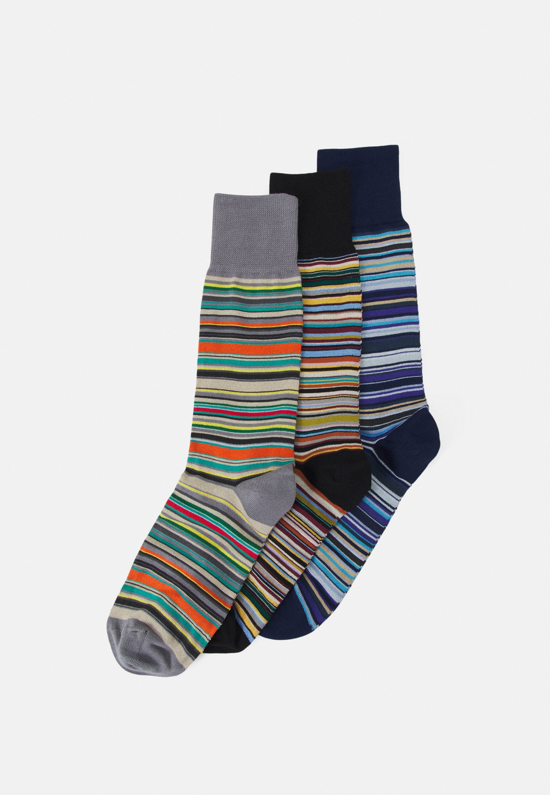 PAUL SMITH - 'NIAM' Multistripe Socks in Navy - Harveys Menswear