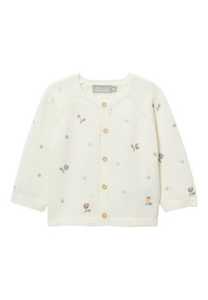 Monoprix, CARDIGAN BRODÉ EN POINT DE CROIX EN COTON - Gilet - ecru