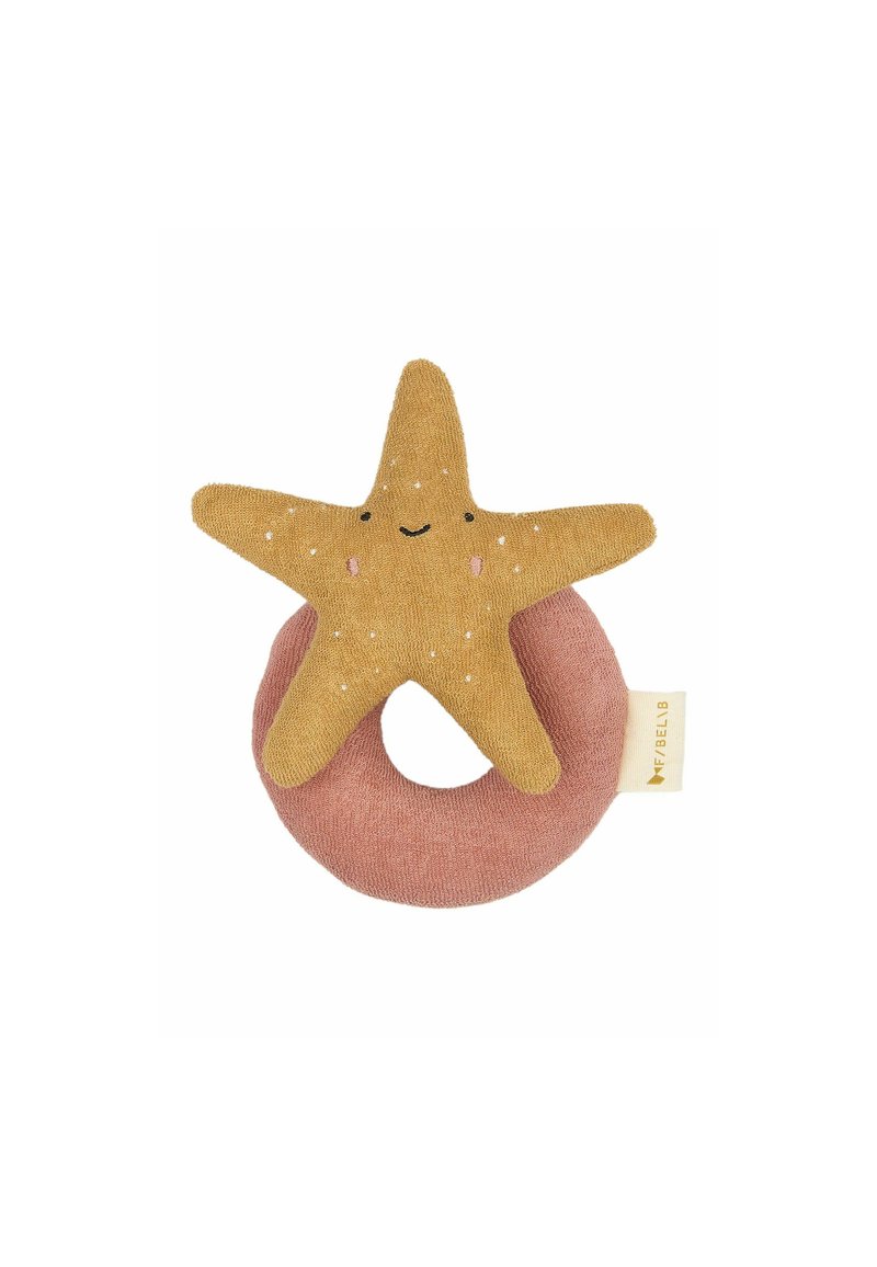 Fabelab RATTLE - STARFISH - Hryzadlo - ash rose