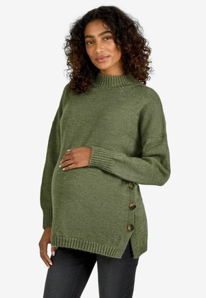 MATERNITY AND NURSING TURTLE NECK - REGULAR FIT - Strickpullover - khaki