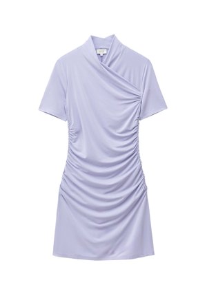& OTHER STORIES, & OTHER STORIES DRAPED WRAP MINI DRESS - Robe fourreau - lilac