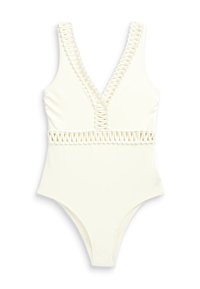 Next TUMMY CONTROL PLUNGE SWIMSUIT - Fürdőruha - ecru cream