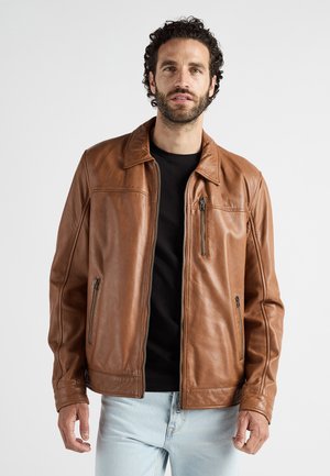 JCC Veste en cuir - cognac