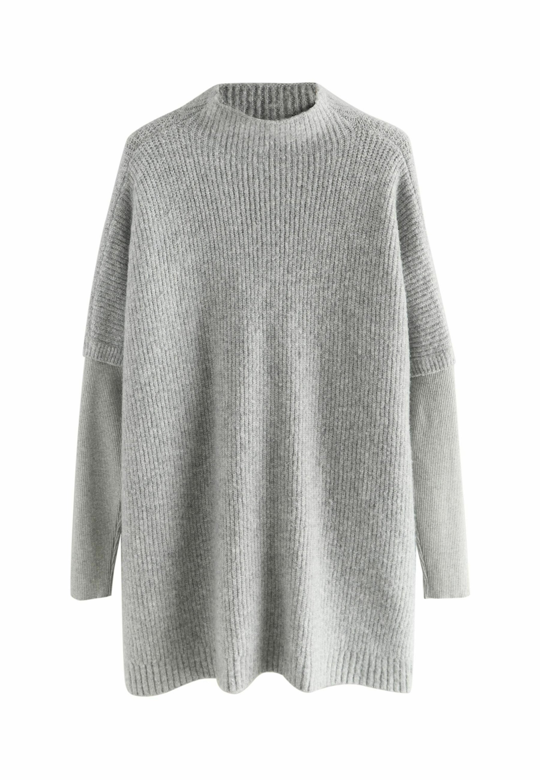Next REGULAR FIT MOCK LAYER Jumper dress grey Zalando