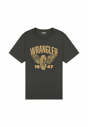 Wrangler SHORT SLEEVE AMERICANA - REGULAR FIT - Camiseta estampada - anthracite