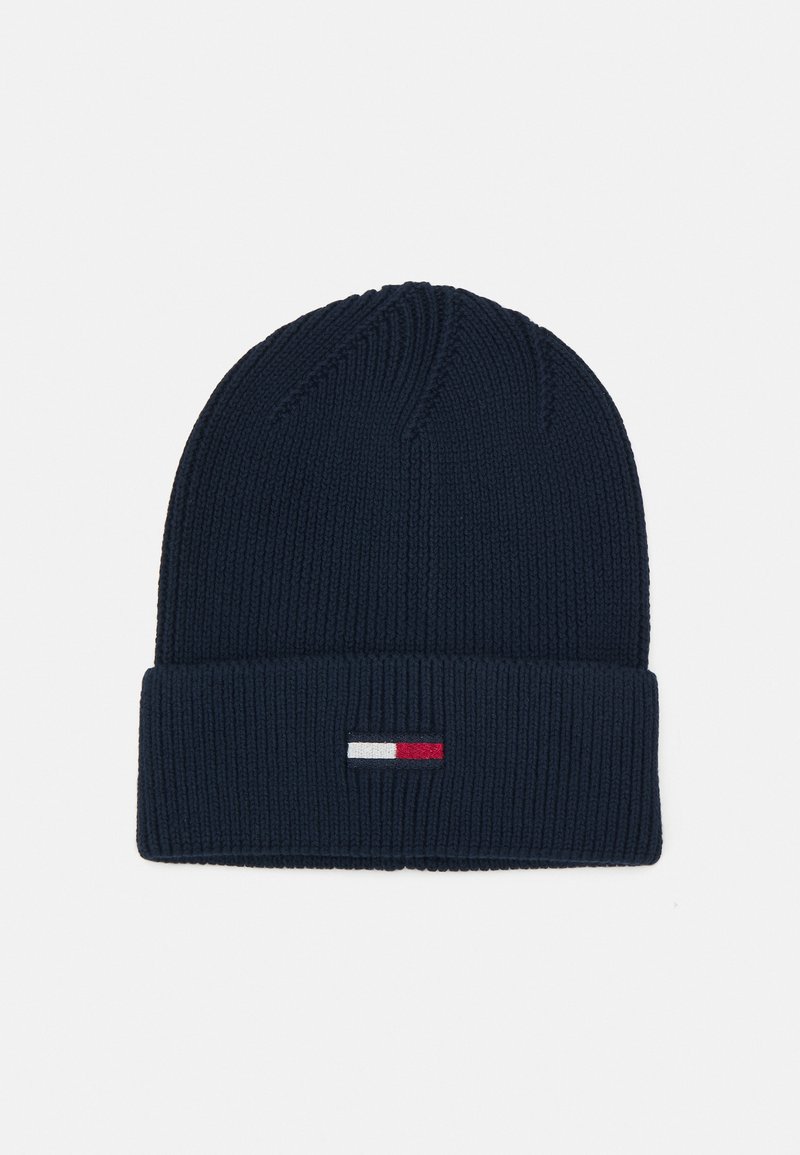 Tommy Jeans ELONGATED FLAG BEANIE - Gorro - dark night navy