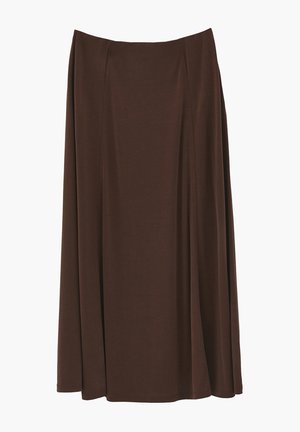 OXXO, OXXO HIGH WAIST A LINE MIDI SKIRT - Maxirok - fondue fudge
