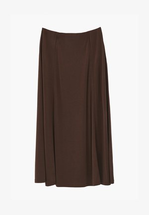 OXXO, OXXO HIGH WAIST A LINE MIDI SKIRT - Maxirok - fondue fudge