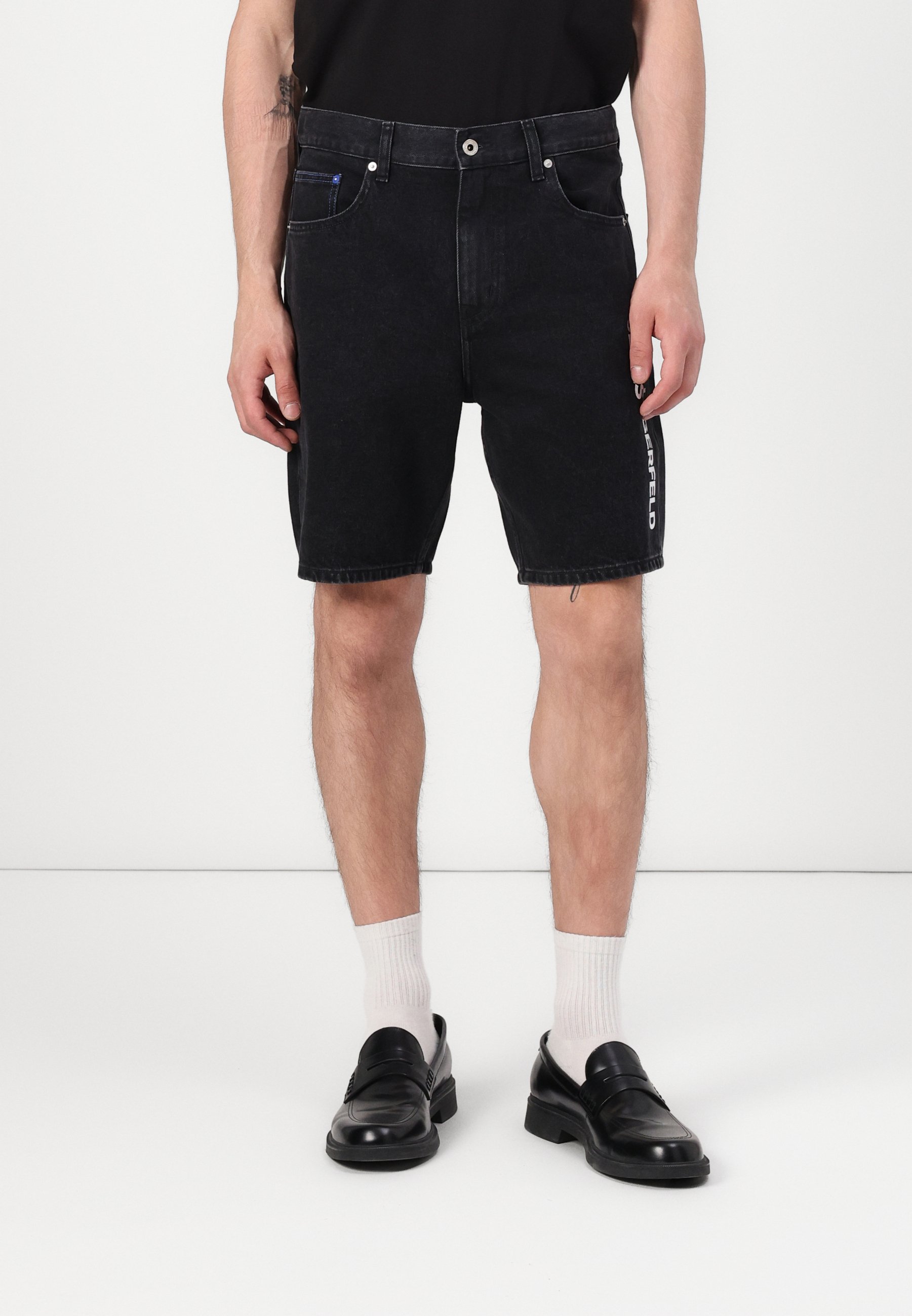 Karl Lagerfeld Jeans Herren – Straight Denim In Washed Black, 100% Bio-Baumwolle, Nachhaltig