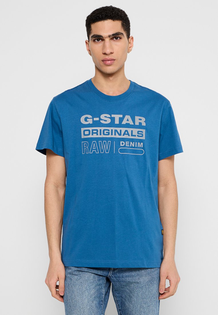 G-Star T-shirt print blauw