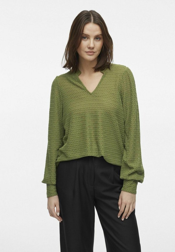 MIT LANGEN ÄRMELN V AUSSCHNITT - Strickpullover - capulet olive