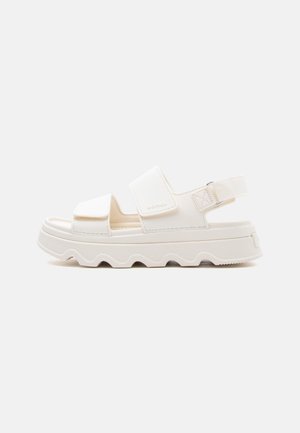 Sorel KINETIC SUNCHASE ANKLE STRAP - Platformas sandales - chalk/sea salt