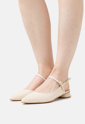 LEATHER - Slingback ballet pumps - off-white