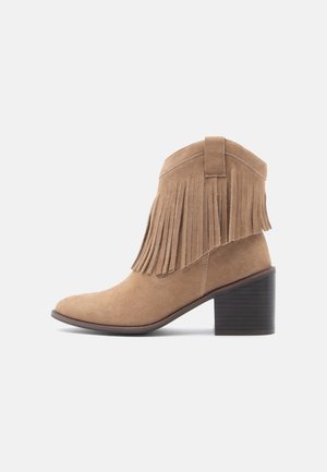 LEATHER - Kaubojske/motorističke gležnjače - beige