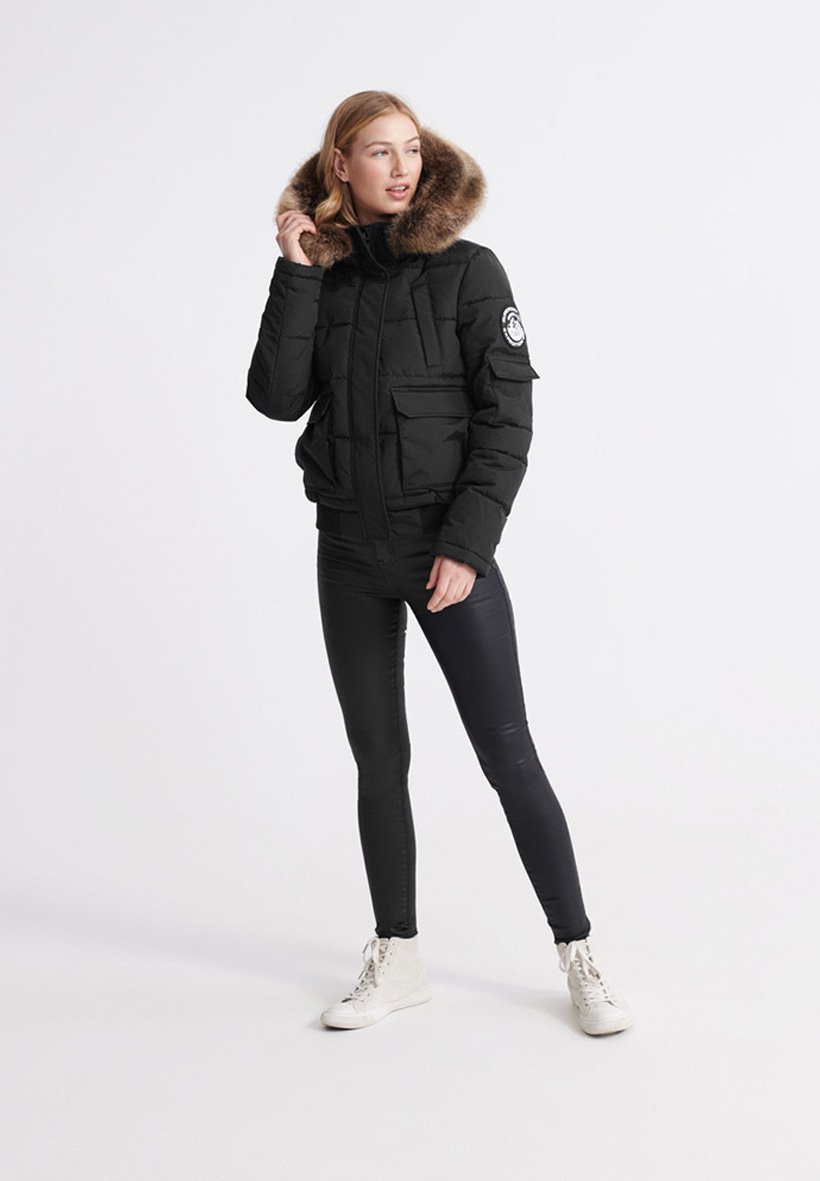 SUPERDRY ELLA EVEREST BOMBER JACKET Winterjacke black SUPERDRY ELLA EVEREST BOMBER JACKET Winterjacke black