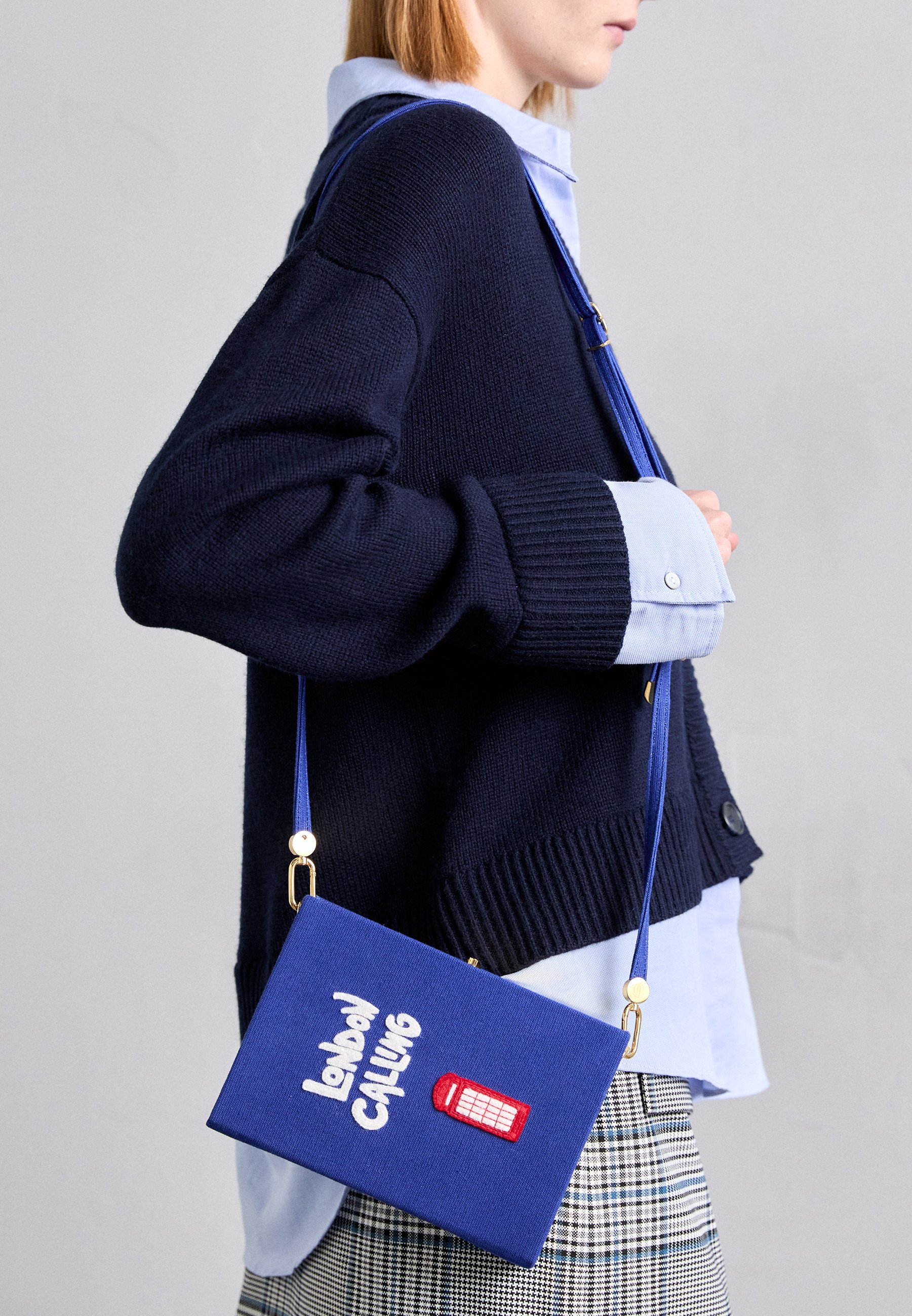 Olympia Le-Tan BOOK LONDON CALLING STRAPPED - Clutch - ivy/blue