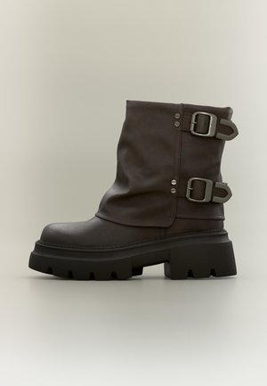 Buffalo, MAVE FOLD MID - Bottines de cowboy / motard - dark brown