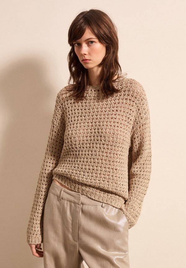 Strickpullover - dark beige