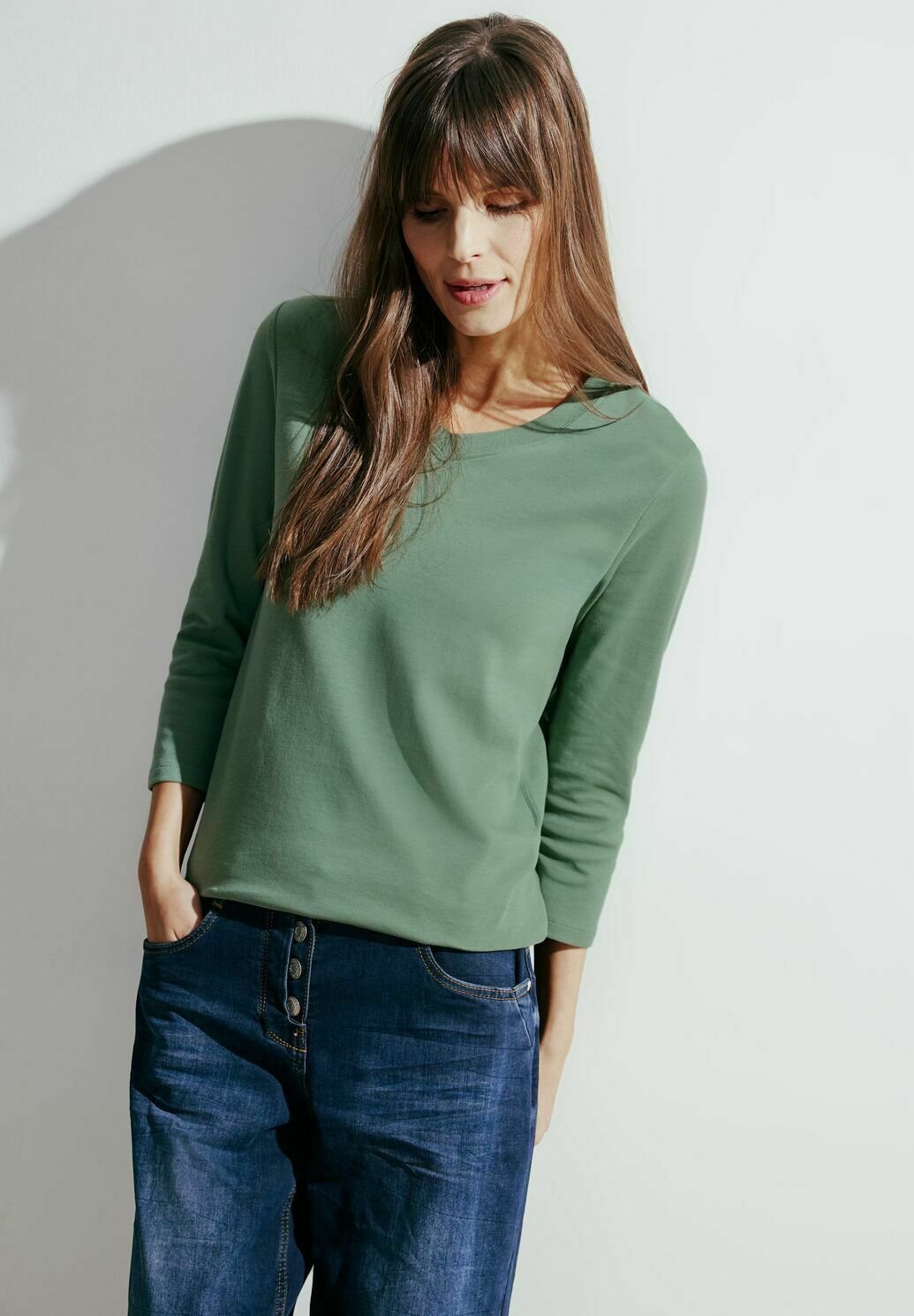 Damen Sweatshirt Langarm - Oversized Baumwolle Pullover