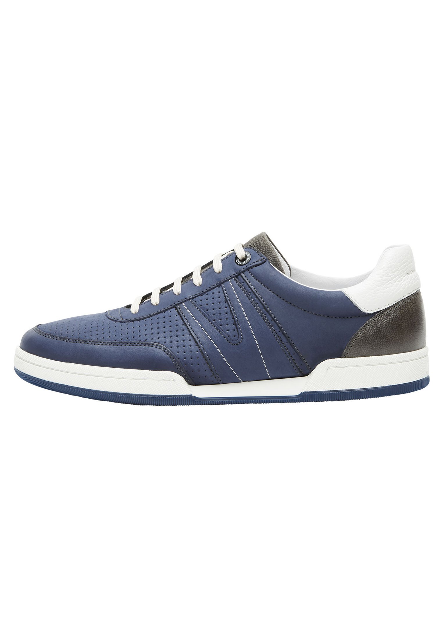 Treviso sneaker in blauw nubuckleer | Van Lier Outlet