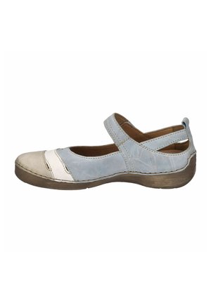 FERGEY - Ankle strap ballet pumps - skyblue multi