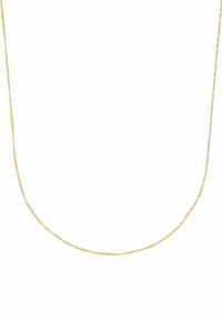 Collar de cadena de oro con un diseño retorcido y texturizado. Fino y flexible, tiene una superficie suave, ideal para combinar con otras joyas.