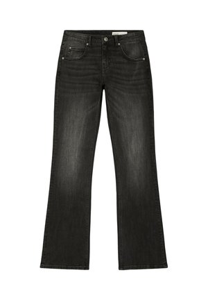 Bershka, LOW-RISE SLIM FIT BOOT-CUT JEANS - JEANS - Jean bootcut - black