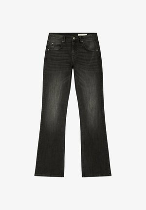 Bershka, LOW-RISE SLIM FIT BOOT-CUT JEANS - JEANS - Jeans Bootcut - black