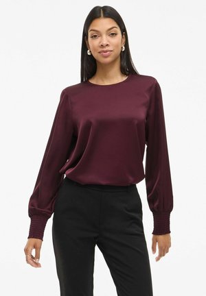 MIT LANGEN ÄRMELN VIELLETTE RUNDHALS - Bluse - fig