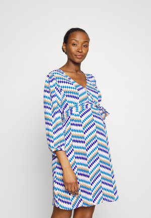 ONLY MATERNITY OLMSTELLA LIFE V-NECK DRESS  - Džersejové šaty - bluing/sea