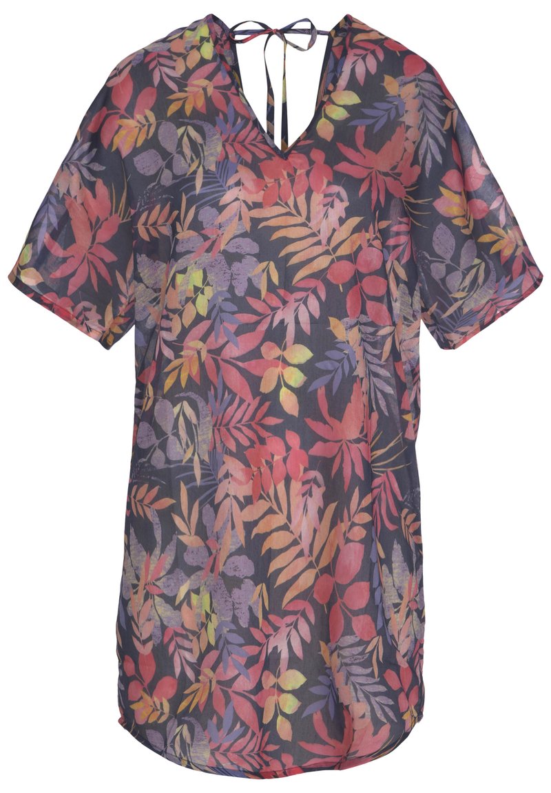 LASCANA Tunica - blau orange bedruckt