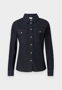VMLIV FITTED SHIRT - Užsagstoma palaidinė - dark blue denim