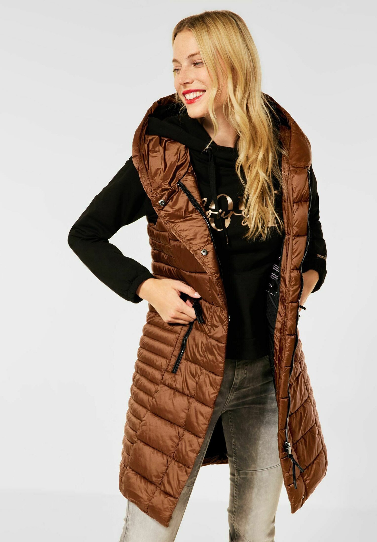 Street One LANGE - Bodywarmer - braun/brons - Zalando.nl