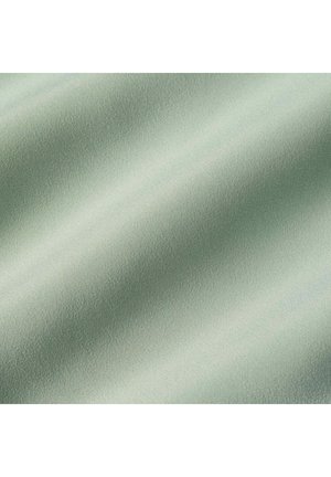 Tissu vert clair lisse avec un léger éclat et une texture tissée fine, présenté en gros plan avec de douces plis.