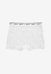 Boxer shorts in cotone grigio con una vita marchiata "NEXT" in bianco e nero, caratterizzati da una texture morbida e senza ulteriori motivi o accenti.