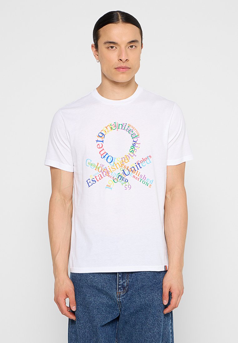 United Colors of Benetton T-shirt print wit
