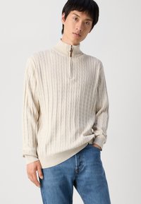 Lindbergh 1/2 ZIP - Maglione - ecru melange