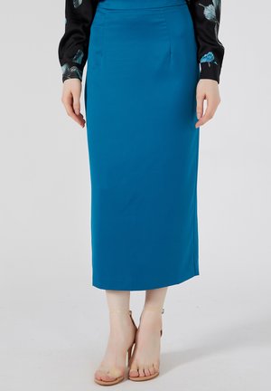 DROITE MIDI - Jupe crayon - bleu sarcelles