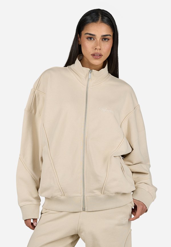 NUEVA SWEAT TRACK JACKET - Bomber Jacket - washed light beige