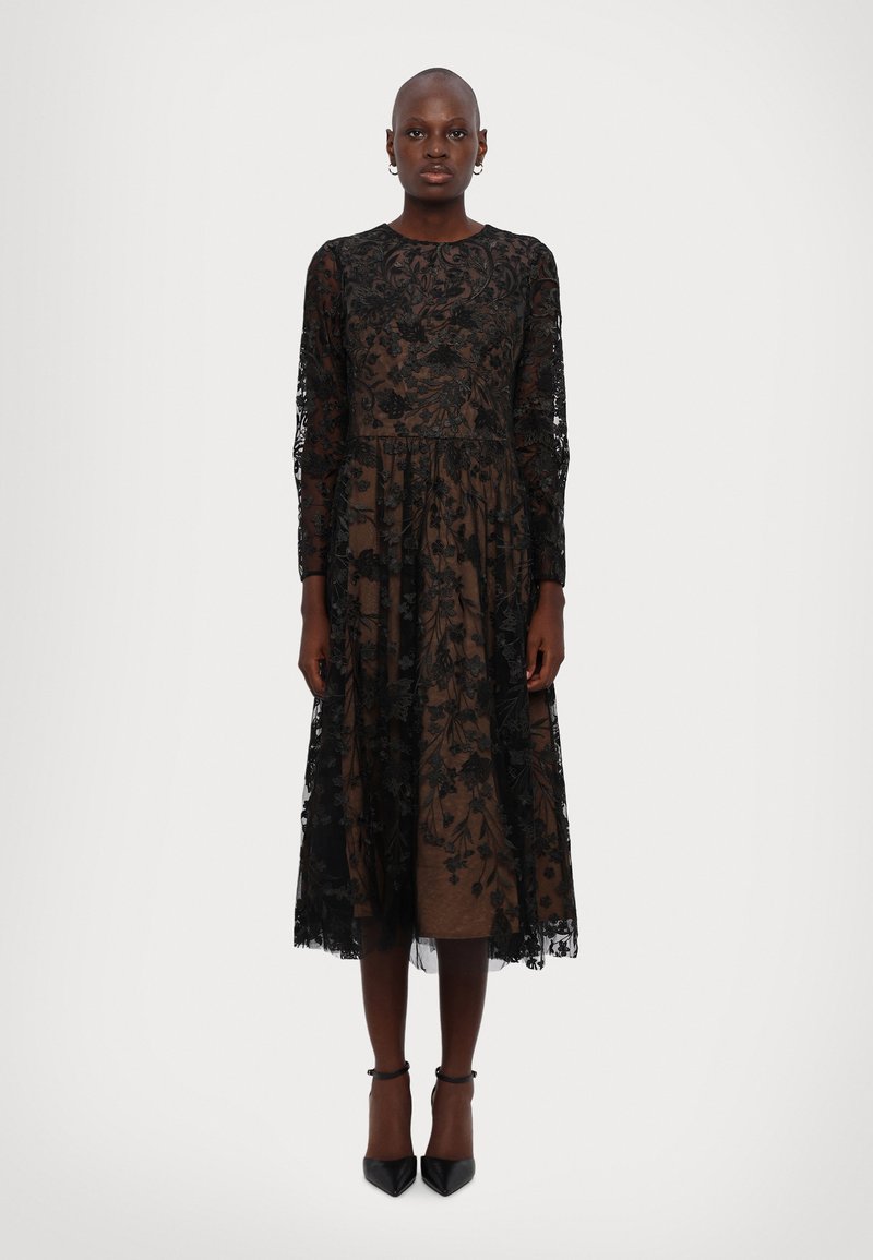 burnt orange dress BELINDA Satin Maxi Solid Pintuck Straight Leg Size:M (12-14) long sleeve lace top wedding dress