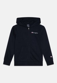 Champion - ICONS HOODED FULL ZIP - Mikina so zipsom - dark blue Miniatúrny obrázok 1