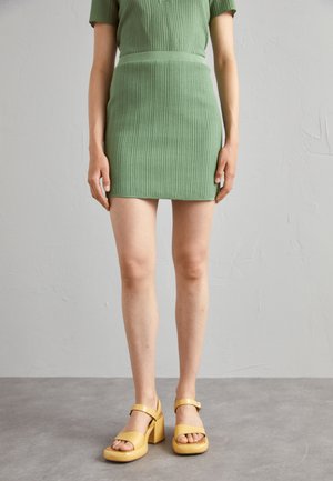 Theory SHORT SKIRT MATT - Minigonna - leaf