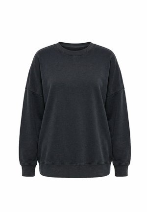 Studio Untold, ACID WASH LONG SLEEVE SWEATSHIRT - Sweatshirt - mottled anthracite