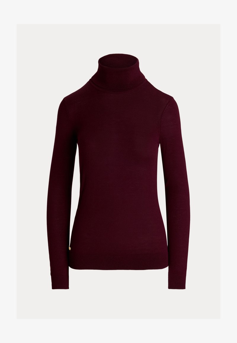 Lauren Ralph Lauren SILK-BLEND TURTLENECK SWEATER - Πουλόβερ - pinot noir