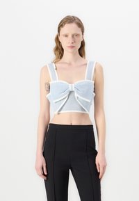 Elisabetta Franchi Topp - sky blue/avorio