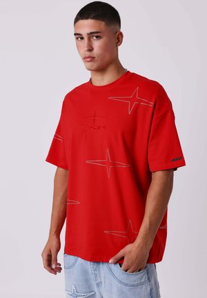 GLITTER - Camiseta estampada - rouge