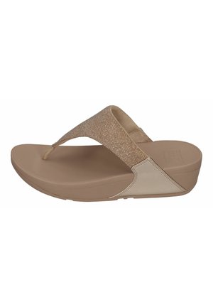 ZEHENTRENNER LULU SHIMMERLUX TOE POST - Sandales tongs - latte beige