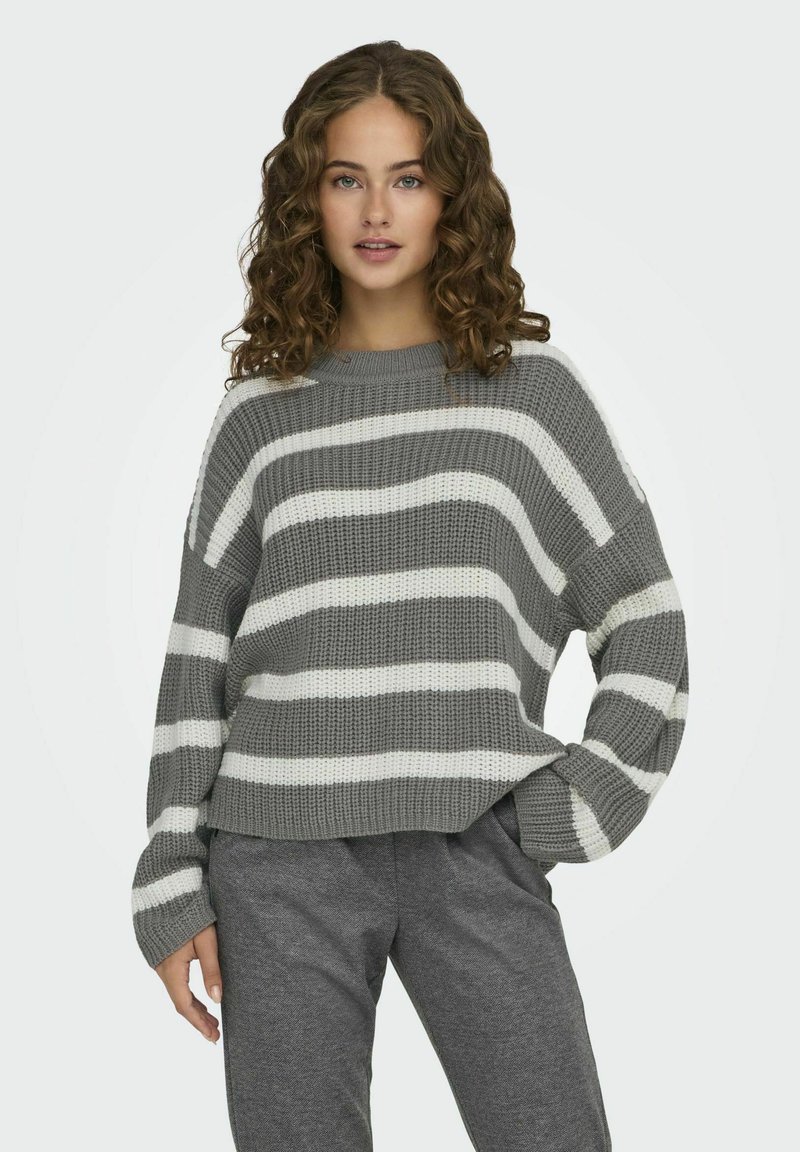 JDY JDYJUSTY STRIPE - Strickpullover - december sky